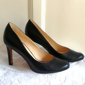 🕘Nine West Leather Pumps Size 9 Black Heels